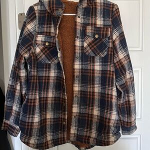 Hooded flannel jacket